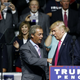 Farage and Trump at a campaign rally in Jackson, Mississippi in August. Photo via AP